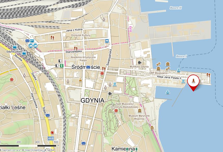 Mapa Gdyně - Snílek (Marzyciel – dyrygent fal)