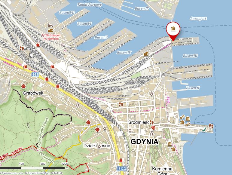 Mapy Gdyně - Muzeum Emigrace