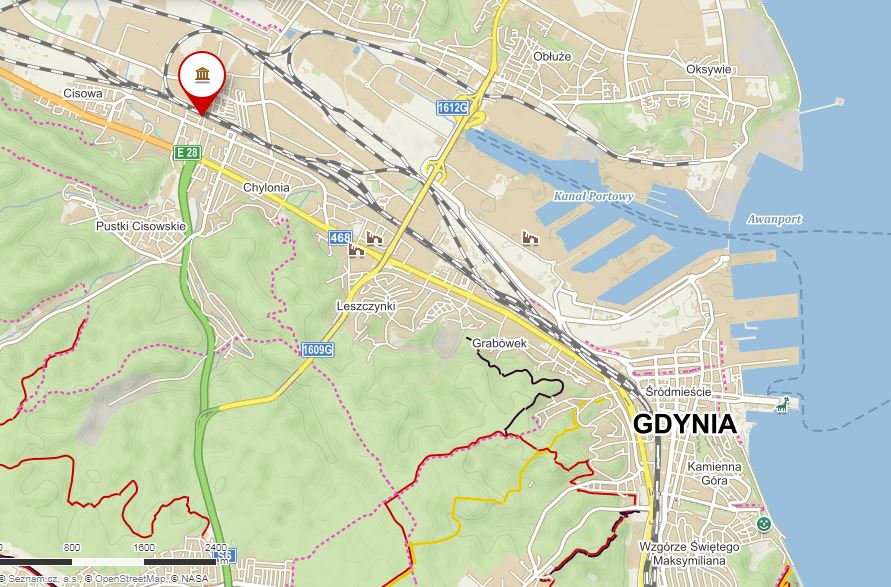 Mapa Gdyně - Muzeum motorismu
